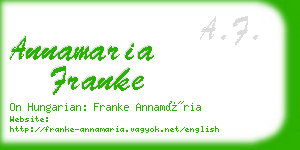 annamaria franke business card